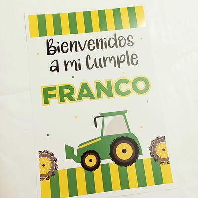 Cartel bienvenida
