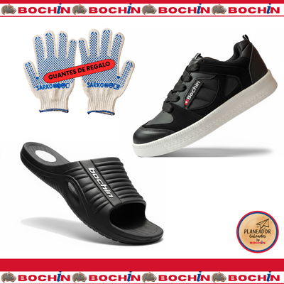 Combo DC Suela Blanca Calzado Puntera de PVC + Ojotas/Crocs