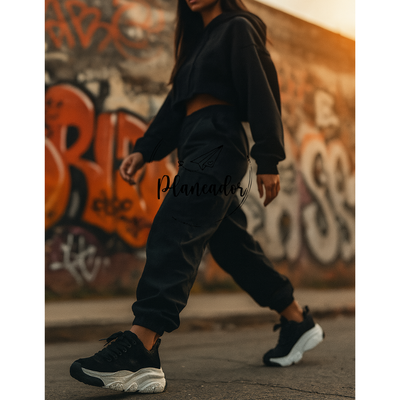 Zapatillas Urbanas con plataforma Negras