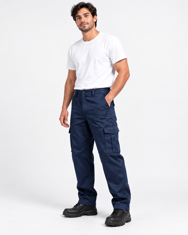 Pantalón de Trabajo estilo Cargo | Gabardina Premium