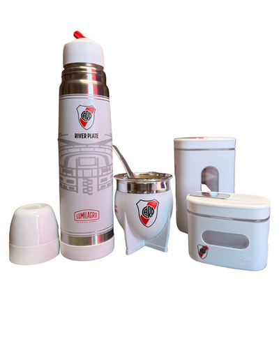 Set matero blanco River Plate 