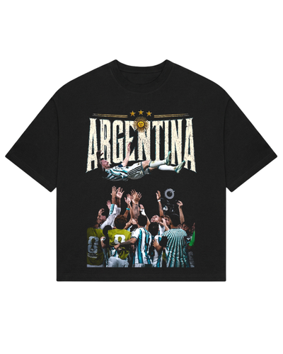 Remera Argentina algodón peinado boxy  