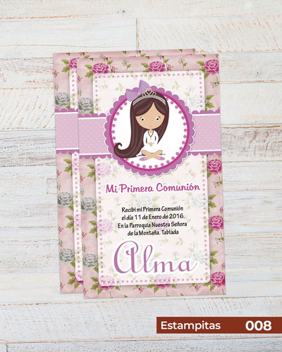 Estampitas de Comunión Modelos a elección