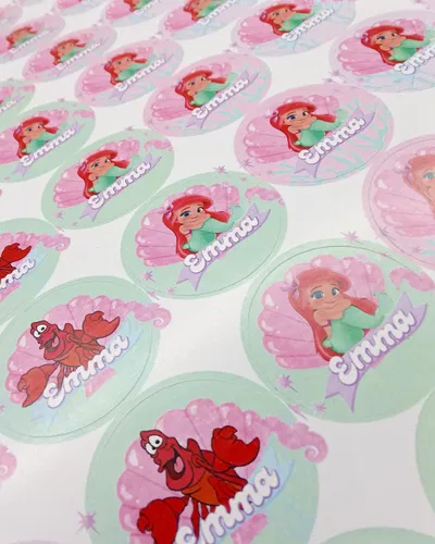 60 Sticker de 4cm Troquelados circulares