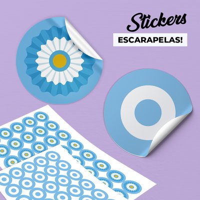 Escarapelas circulares autoadhesivas!!