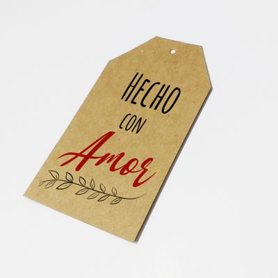 Tarjetas Kraft 9 x 5 cm para tu marca