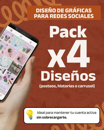 Diseño Para Redes Sociales - Packx4