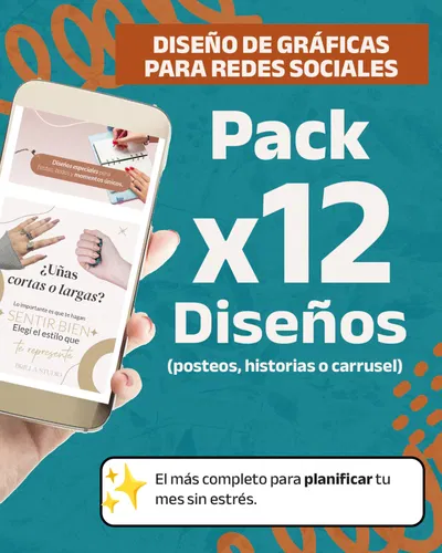 Diseño Para Redes Sociales - Packx12