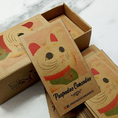 Tarjetas Kraft 9 x 5 cm para tu marca