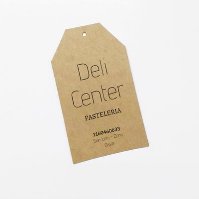 Tags Papel Kraft perforadas 9x5cm x100 unidades