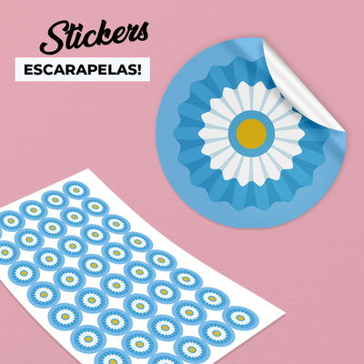 Escarapelas circulares autoadhesivas!!