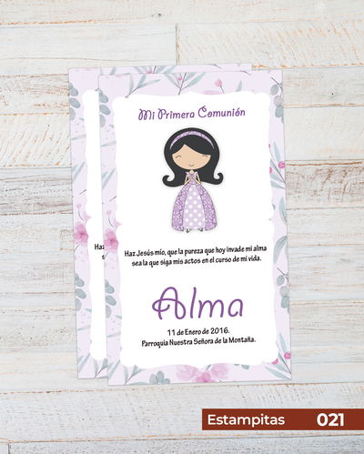Estampitas de Comunión Modelos - A