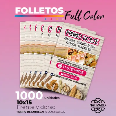 Folletos 10x15cm X 1.000 unidades