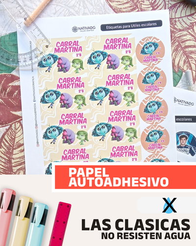 Etiquetas escolares PACK LÁPICES