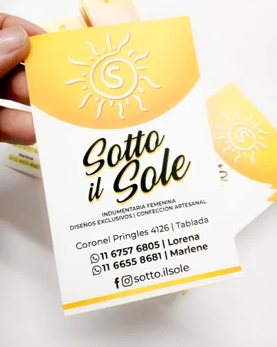 Tarjetas de 9x6cm x100u