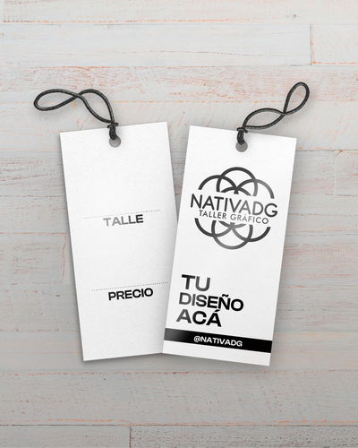 Tags Etiquetas colgantes para ropa 4x8,5cm