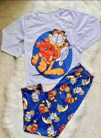PIJAMA CURVY INVIERNO GARFIELD