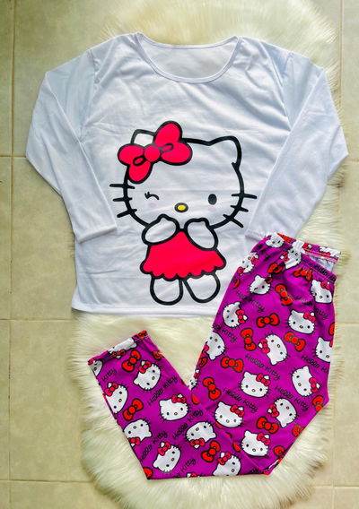 PIJAMA CURVY INVIERNO KITTY