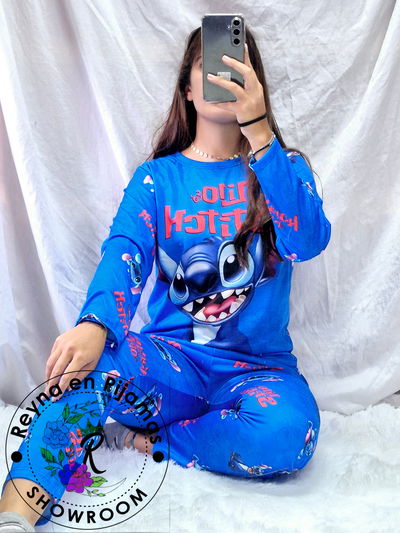 PIJAMA INVIERNO STITCH AZUL