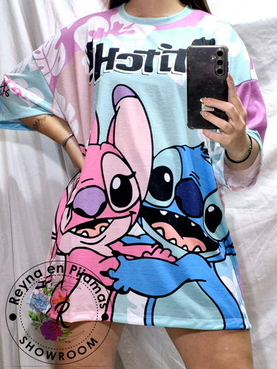 REMERON ANIMADO STITCH CELESTE Y ROSA