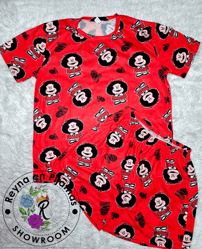 PIJAMA VERANO MAFALDA ROJA