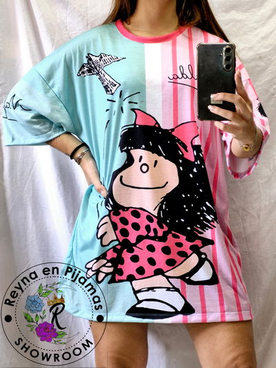 REMERON ANIMADO MAFALDA ROSA Y VERDE