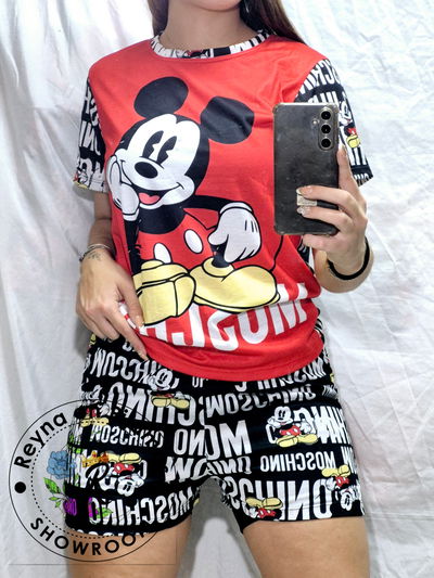 PIJAMA VERANO MICKEY ROJO