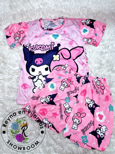 PIJAMA VERANO KUROMI ROSA