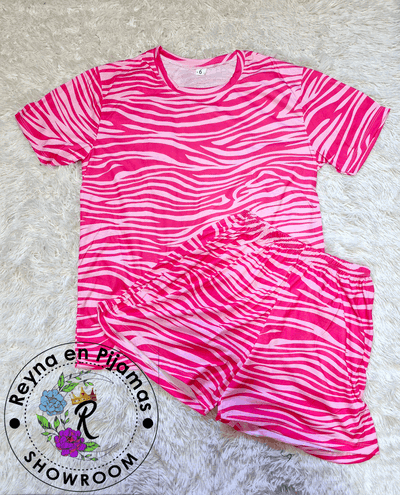 PIJAMA VERANO ZEBRA ROSA