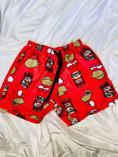 SHORT DE BAÑO ADULTO SIMPSON ROJO