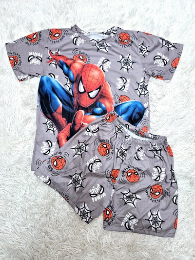 PIJAMA VERANO SPIDERMAN GRIS 