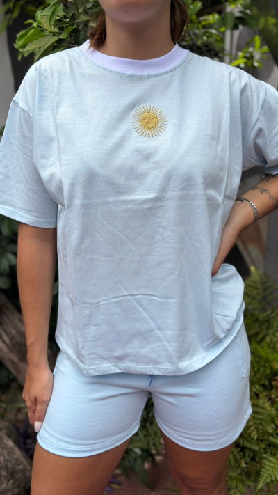 REMERA ARGENTINA LISA CELESTE