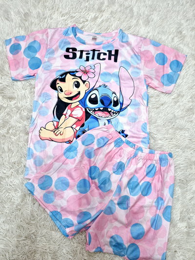 PIJAMA VERANO STITCH ROSA