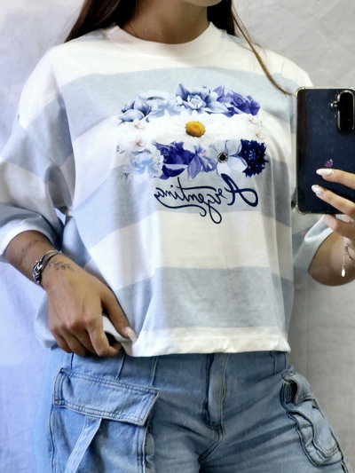 REMERA ARGENTINA RAYAS BANDERA