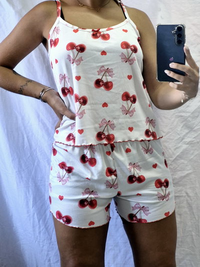 PIJAMA TIRITAS CEREZAS 