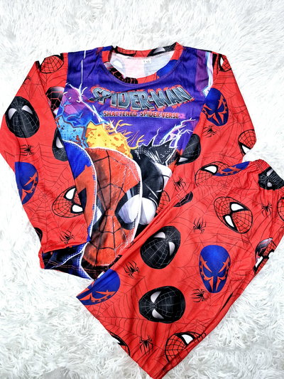 PIJAMA INVIERNO SPIDERMAN ROJO Y NEGRO 