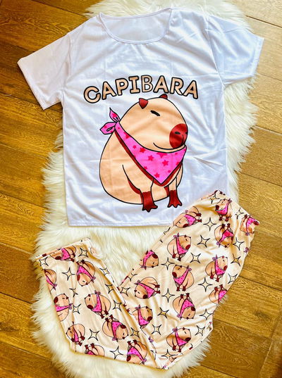 PIJAMA CURVY PRIMAVERA CAPYBARA