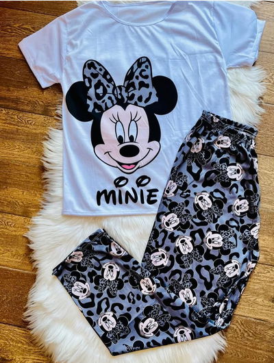 PIJAMA CURVY PRIMAVERA MINNIE GRIS