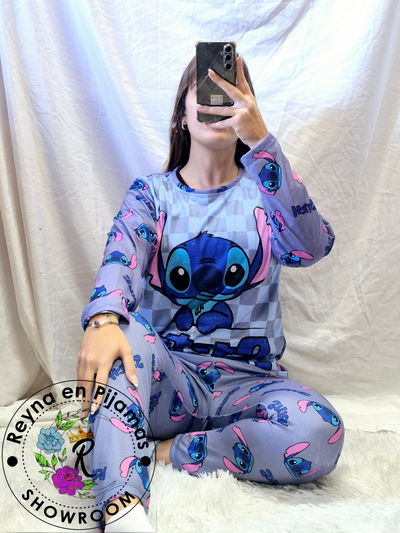 PIJAMA INVIERNO STITCH CUADROS