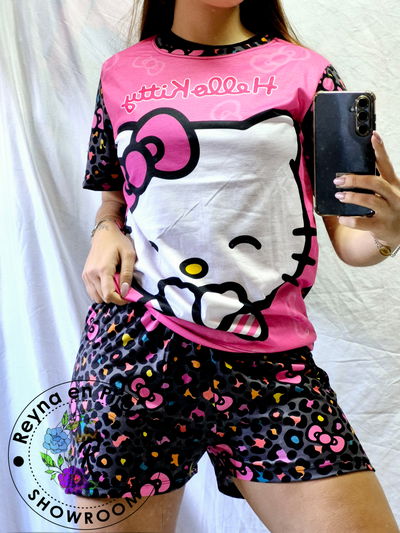 PIJAMA VERANO KITTY PRINT