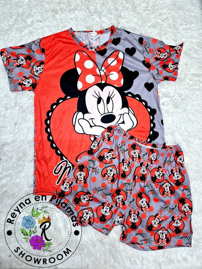PIJAMA VERANO MINNIE ROJO