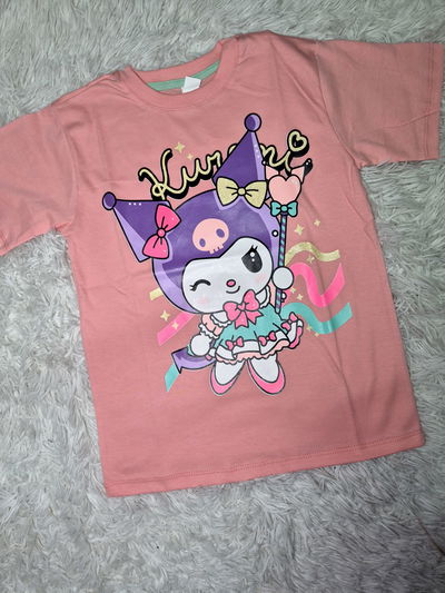 REMERA ANIMADA KUROMI ROSA