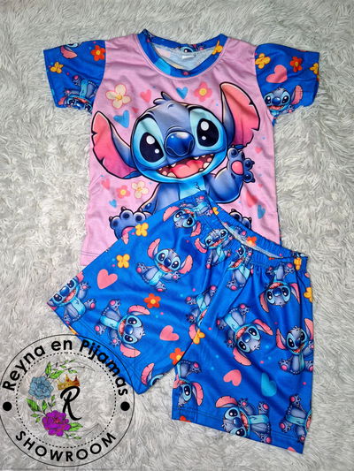 PIJAMA VERANO STITCH ROSA