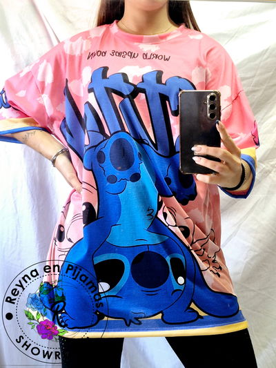 REMERON ANIMADO STITCH ROSA