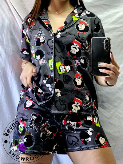 PIJAMA CAMISERO MAFALDA GRIS
