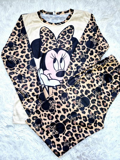 PIJAMA INVIERNO MINNIE MARRON