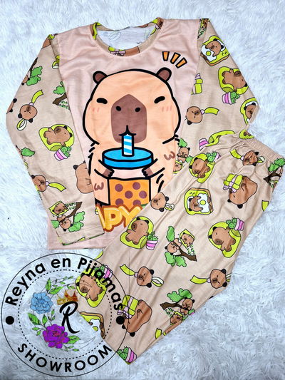 PIJAMA INVIERNO CAPIBARA VASO