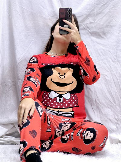 PIJAMA INVIERNO MAFALDA ROJA