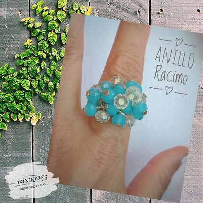 Anillo Racimo de Cristales