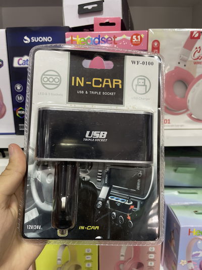 Triple encendedor 12v + puerto usb wf-0100